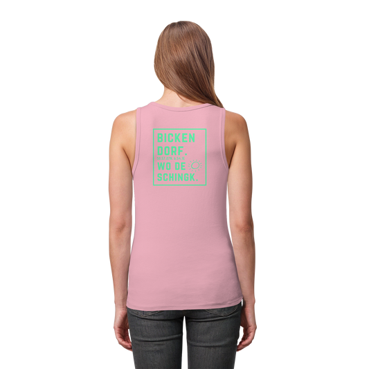 Wo de Sonn schingk - Bickendorf Druck Rücken - Womens Organic Fitted Tank Top