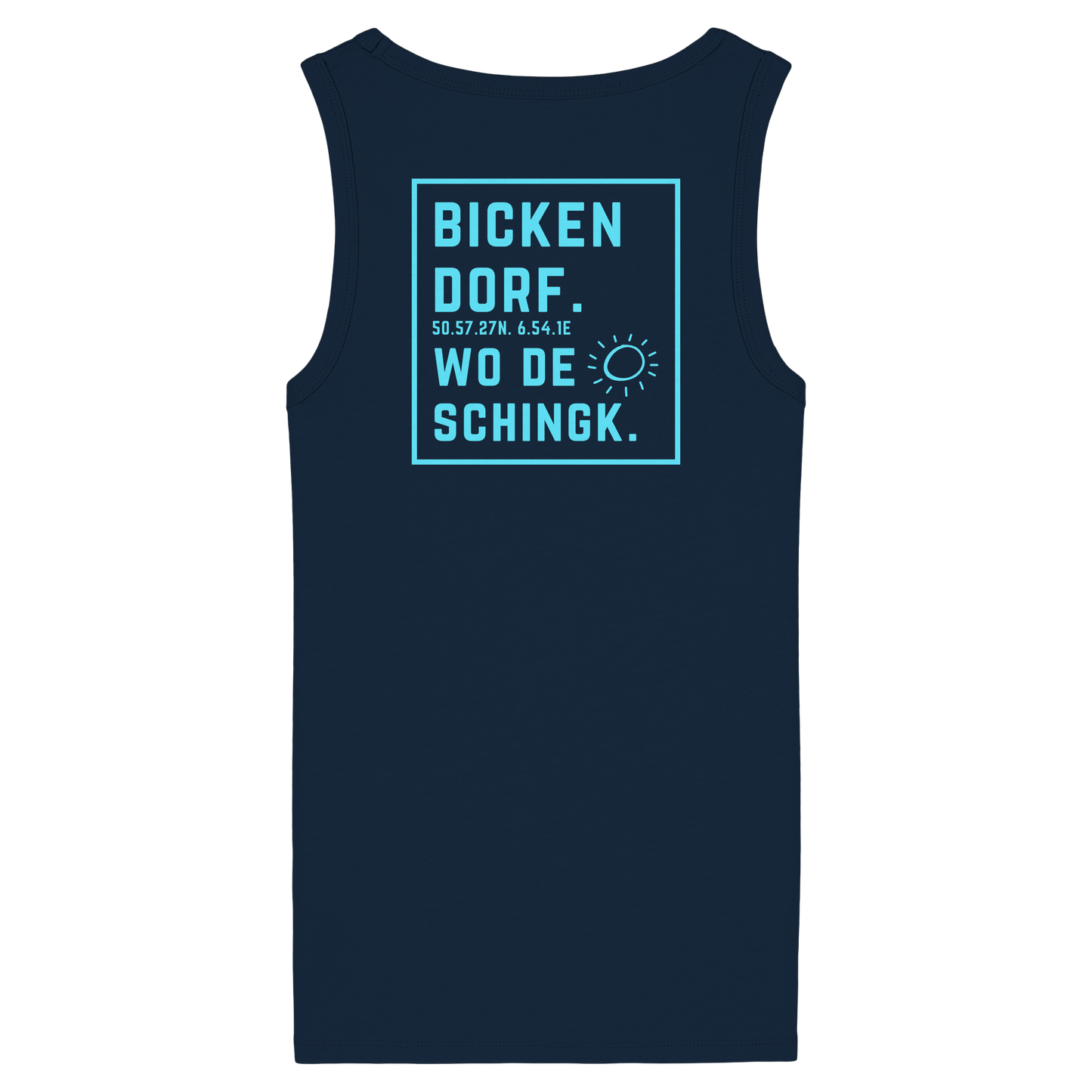 Wo de Sonn schingk - Bickendorf Druck Rücken - Womens Organic Fitted Tank Top
