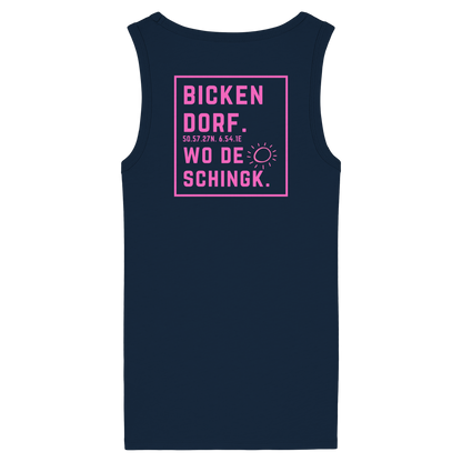 Wo de Sonn schingk - Bickendorf Druck Rücken - Womens Organic Fitted Tank Top