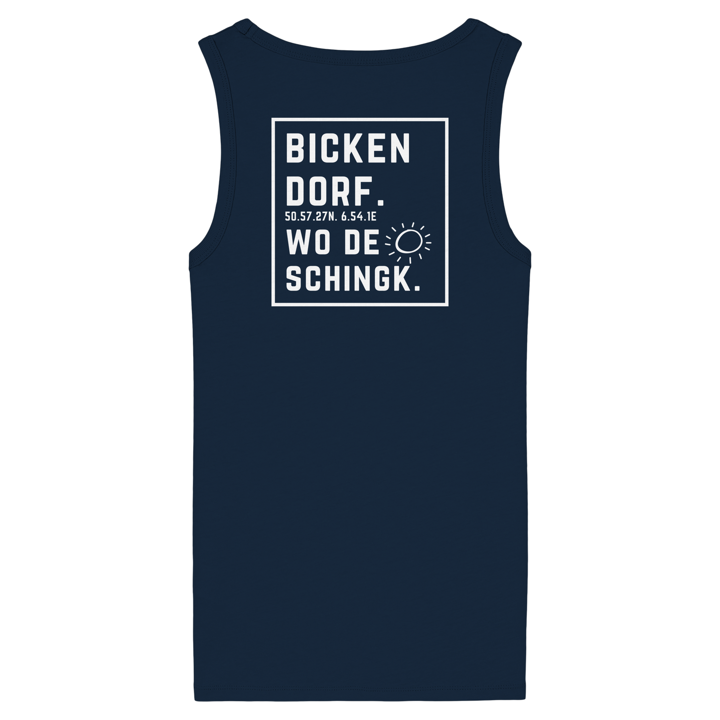 Wo de Sonn schingk - Bickendorf Druck Rücken - Womens Organic Fitted Tank Top