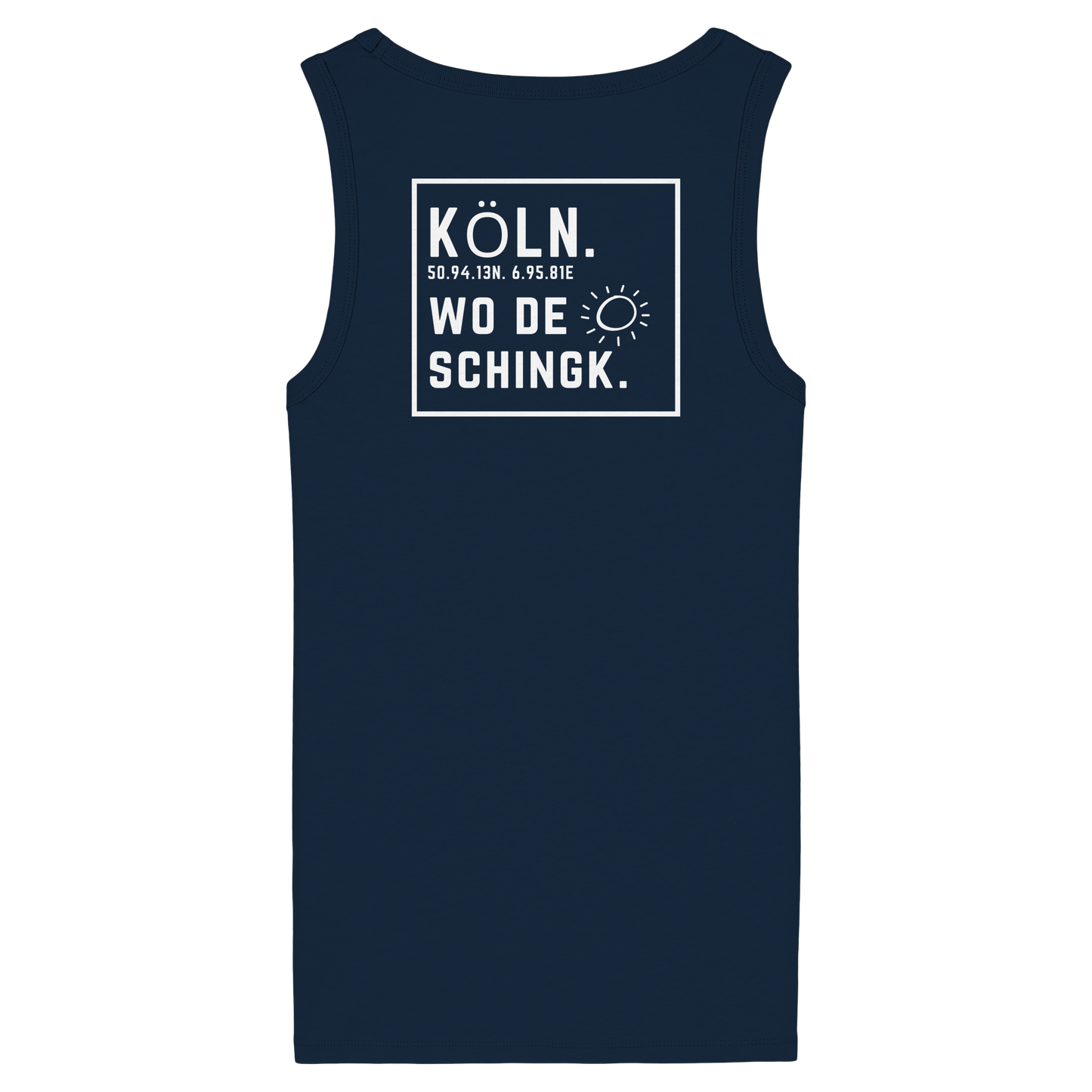 Wo de Sonn schingk - Köln Druck Rücken  - Womens Organic Fitted Tank Top
