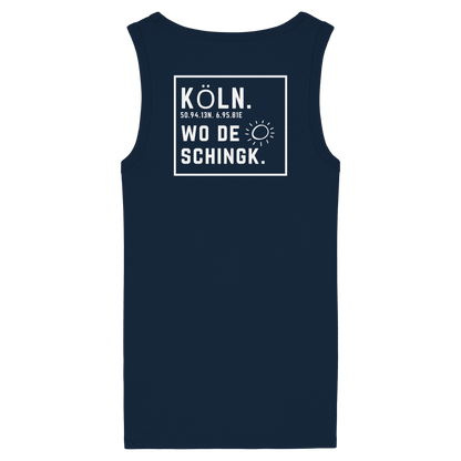 Wo de Sonn schingk - Köln Druck Rücken  - Womens Organic Fitted Tank Top
