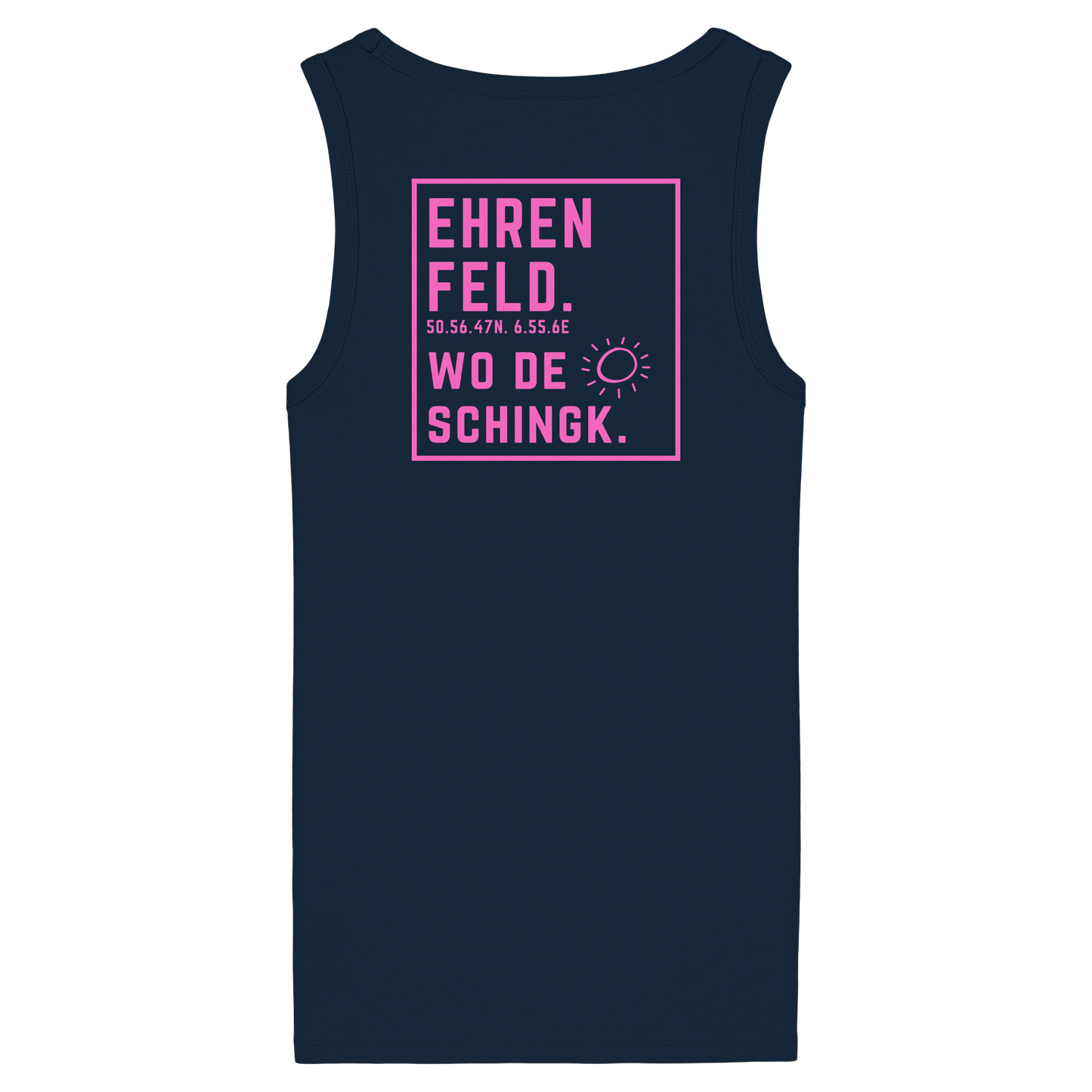 Wo de Sonn schingk - Ehrenfeld Druck Rücken  - Womens Organic Fitted Tank Top