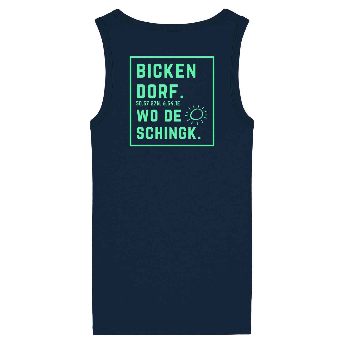 Wo de Sonn schingk - Bickendorf Druck Rücken - Womens Organic Fitted Tank Top