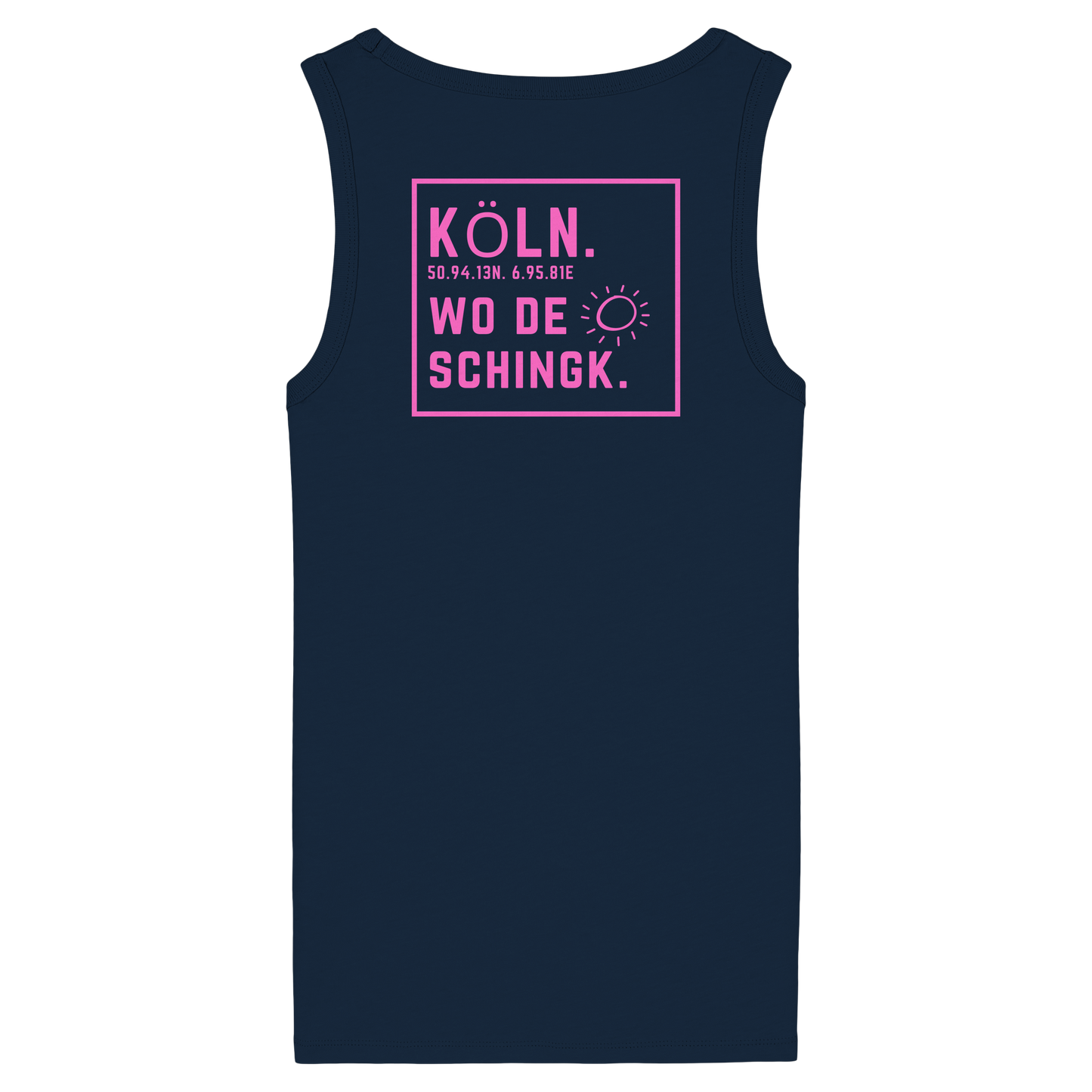 Wo de Sonn schingk - Köln Druck Rücken - Womens Organic Fitted Tank Top