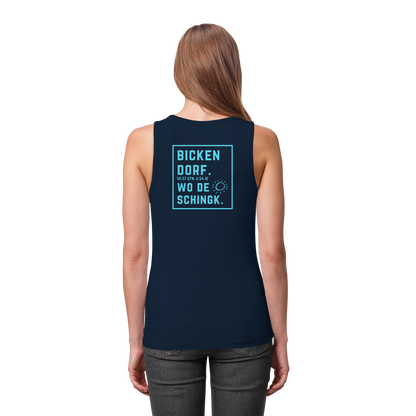 Wo de Sonn schingk - Bickendorf Druck Rücken - Womens Organic Fitted Tank Top