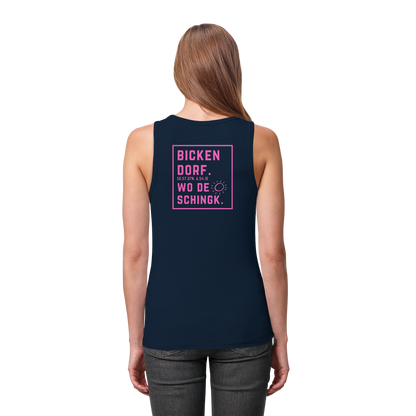 Wo de Sonn schingk - Bickendorf Druck Rücken - Womens Organic Fitted Tank Top
