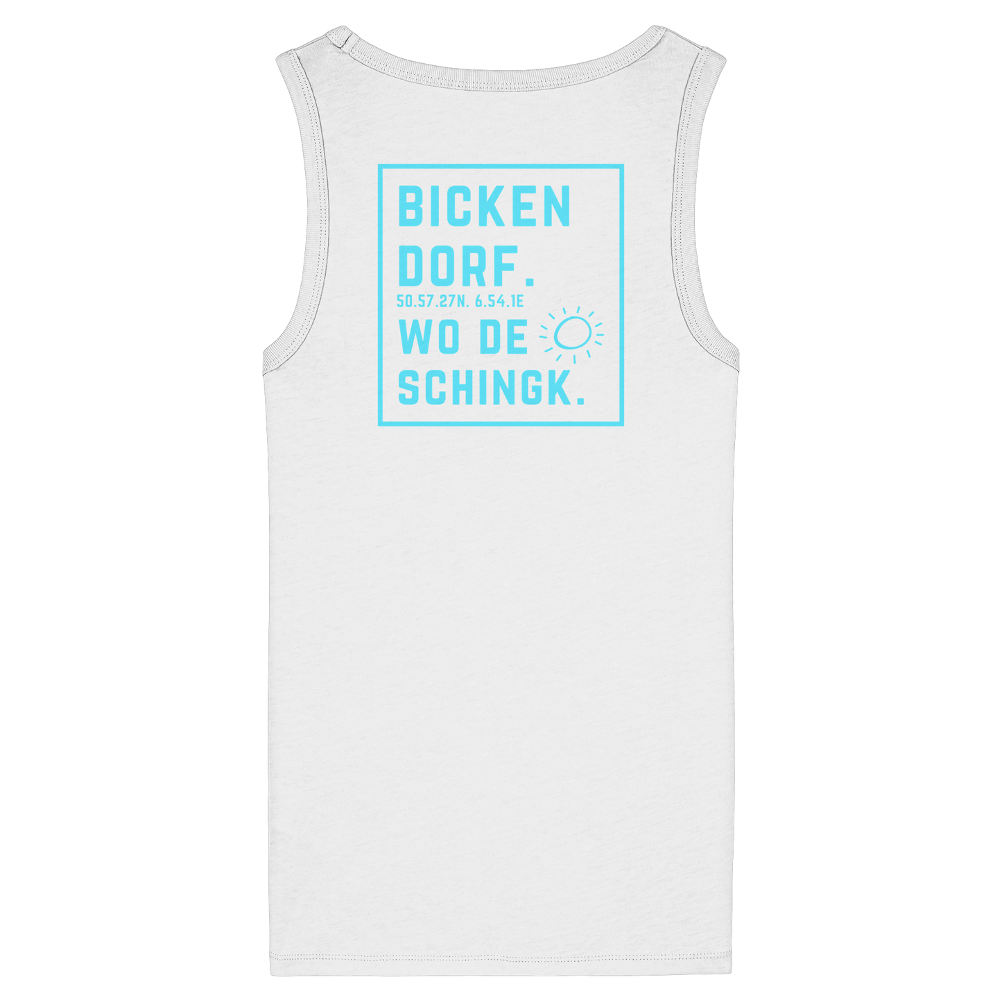 Wo de Sonn schingk - Bickendorf Druck Rücken - Womens Organic Fitted Tank Top