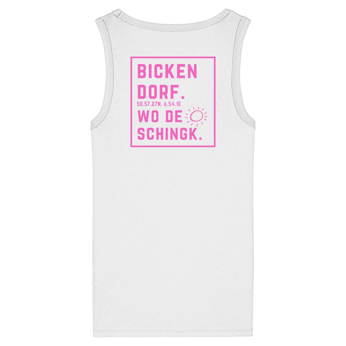 Wo de Sonn schingk - Bickendorf Druck Rücken - Womens Organic Fitted Tank Top