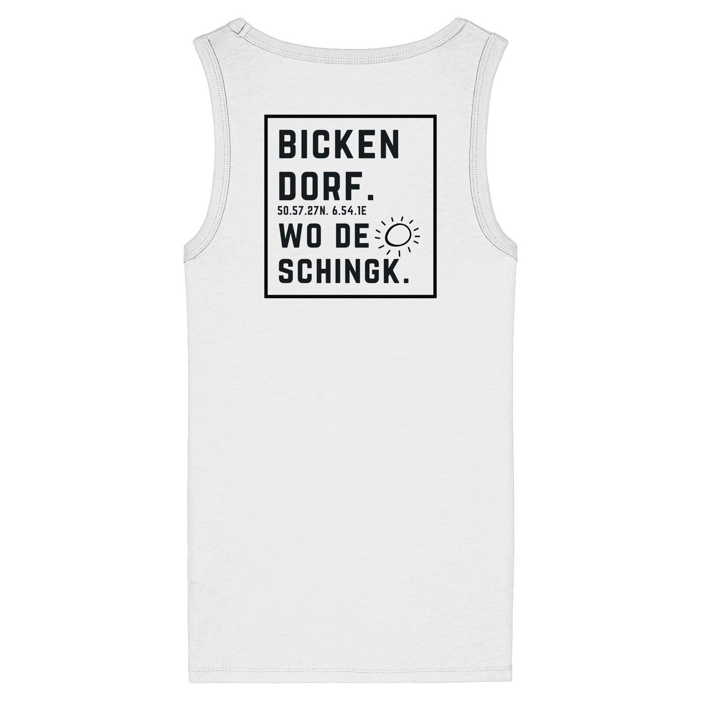 Wo de Sonn schingk - Bickendorf Druck Rücken - Womens Organic Fitted Tank Top