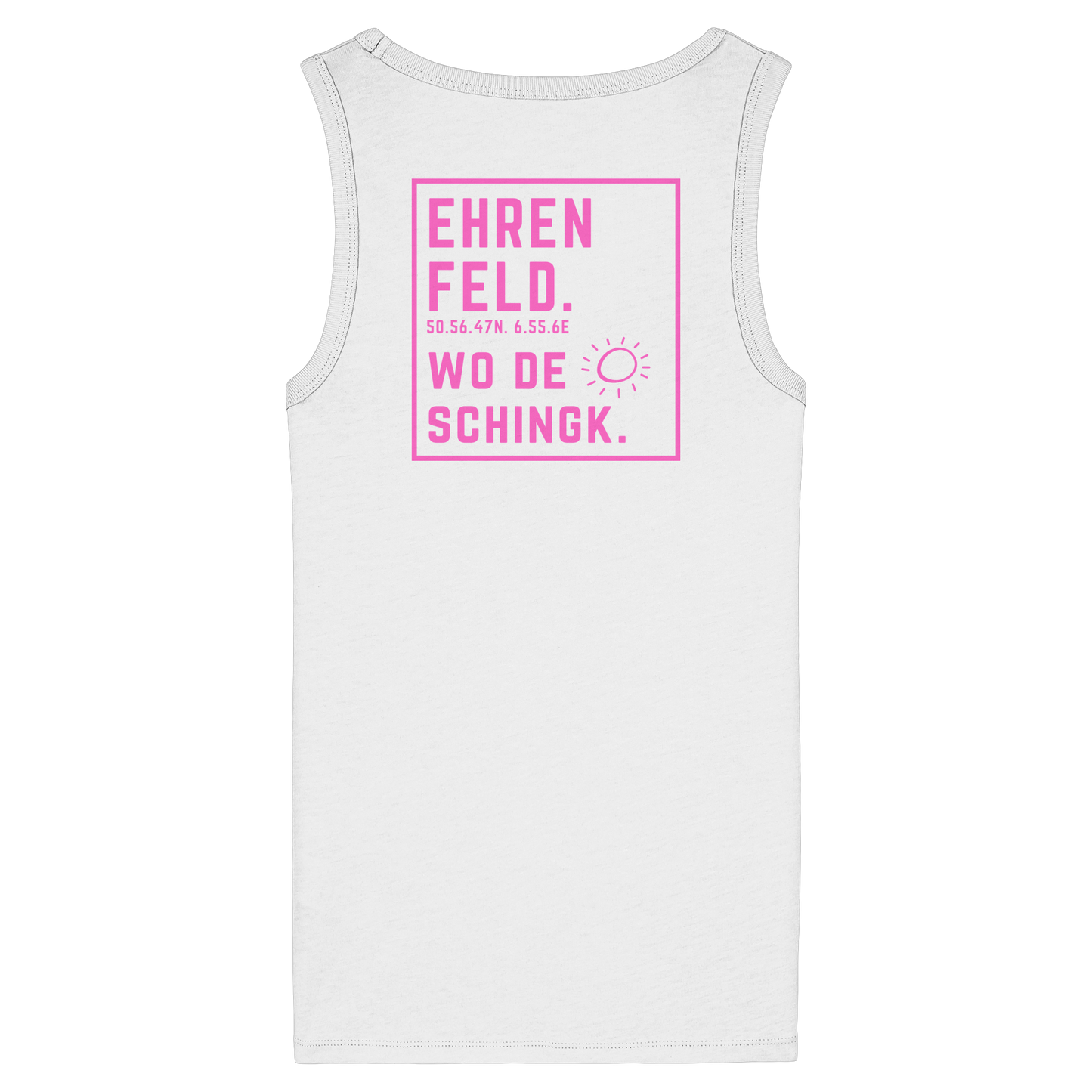 Wo de Sonn schingk - Ehrenfeld Druck Rücken  - Womens Organic Fitted Tank Top