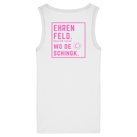 Wo de Sonn schingk - Ehrenfeld Druck Rücken  - Womens Organic Fitted Tank Top