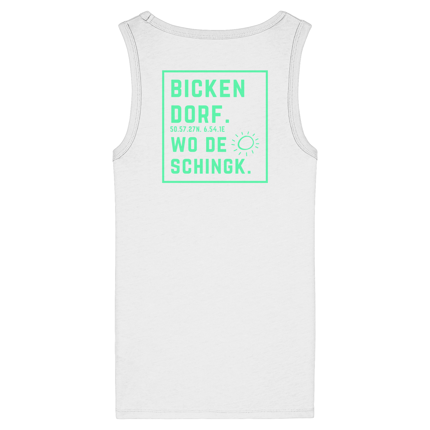 Wo de Sonn schingk - Bickendorf Druck Rücken - Womens Organic Fitted Tank Top