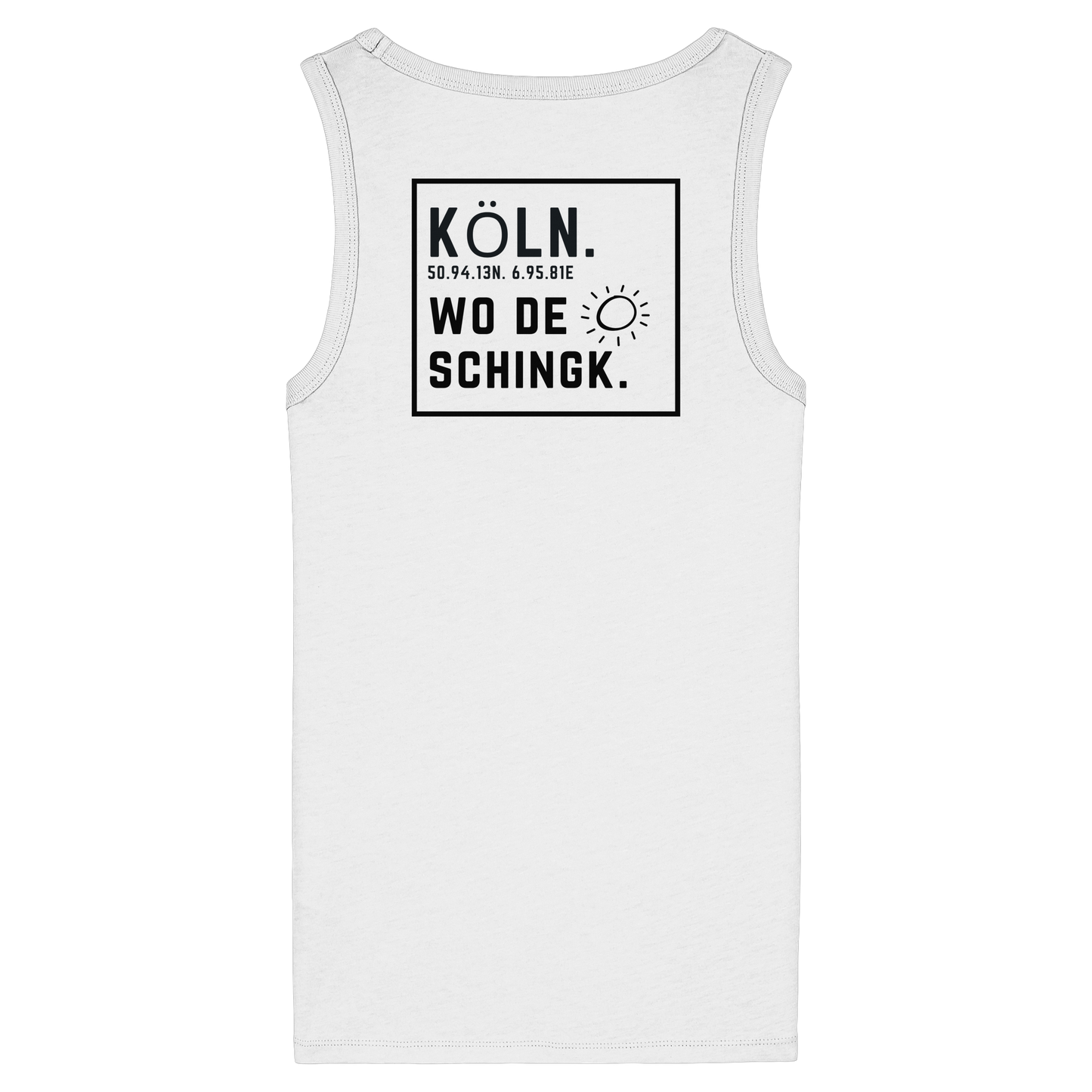 Wo de Sonn schingk - Köln Druck Rücken  - Womens Organic Fitted Tank Top