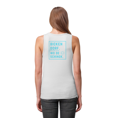 Wo de Sonn schingk - Bickendorf Druck Rücken - Womens Organic Fitted Tank Top