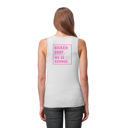 Wo de Sonn schingk - Bickendorf Druck Rücken - Womens Organic Fitted Tank Top