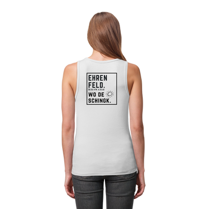 Wo de Sonn schingk - Ehrenfeld Druck Rücken - Womens Organic Fitted Tank Top