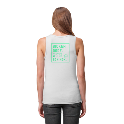 Wo de Sonn schingk - Bickendorf Druck Rücken - Womens Organic Fitted Tank Top