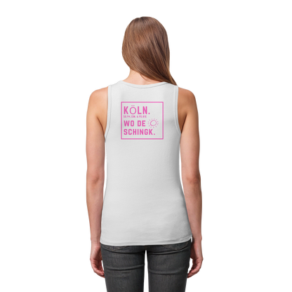 Wo de Sonn schingk - Köln Druck Rücken - Womens Organic Fitted Tank Top