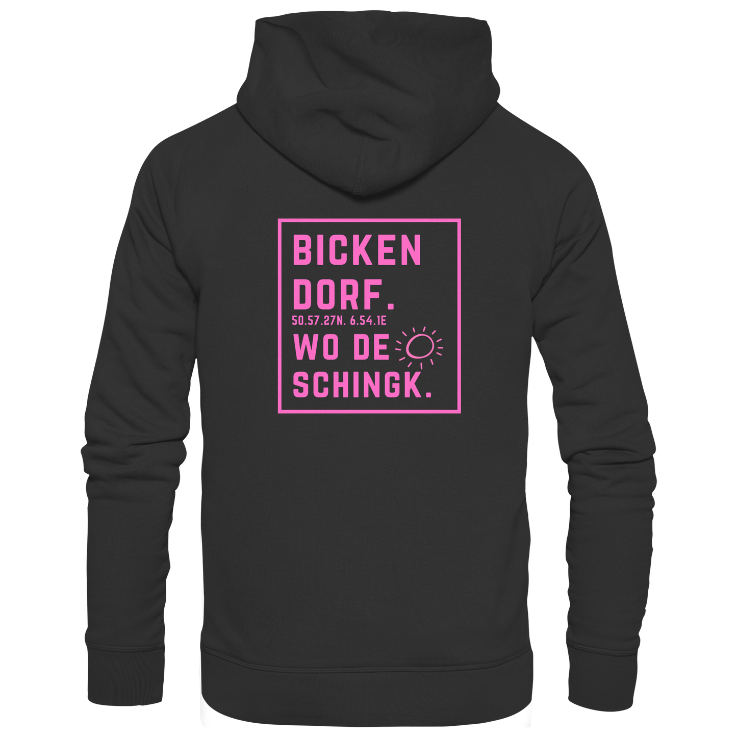 Wo de Sonn schingk - Bickendorf Druck Rücken - Zipper