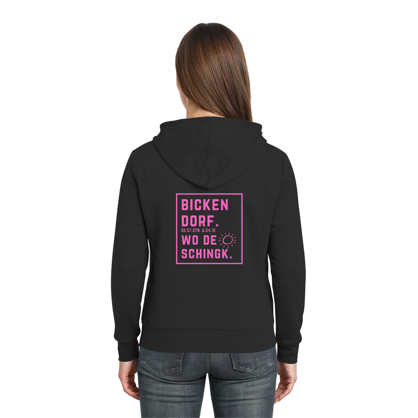 Wo de Sonn schingk - Bickendorf Druck Rücken - Zipper