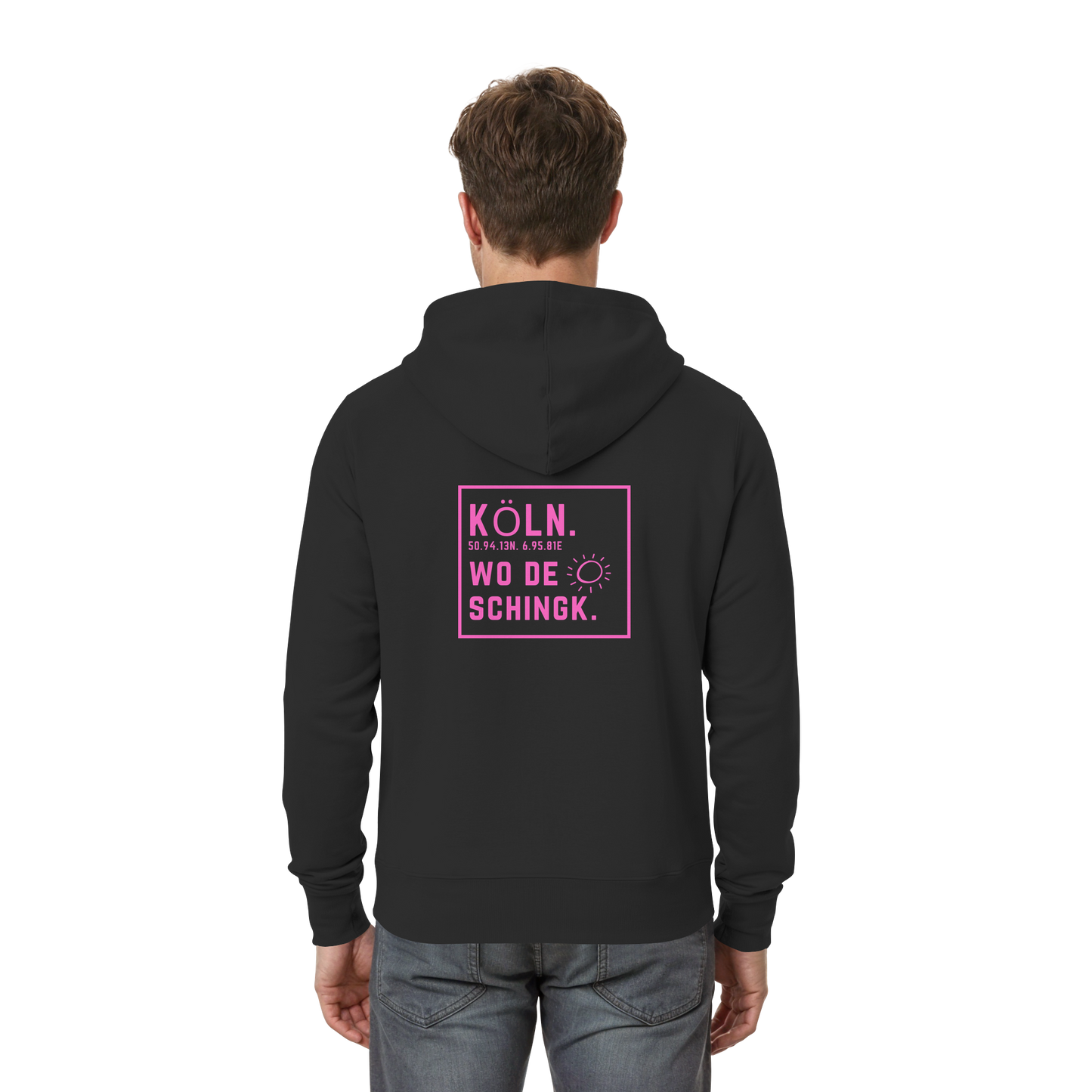 Wo de Sonn schingk - Köln Druck Rücken - Zipper