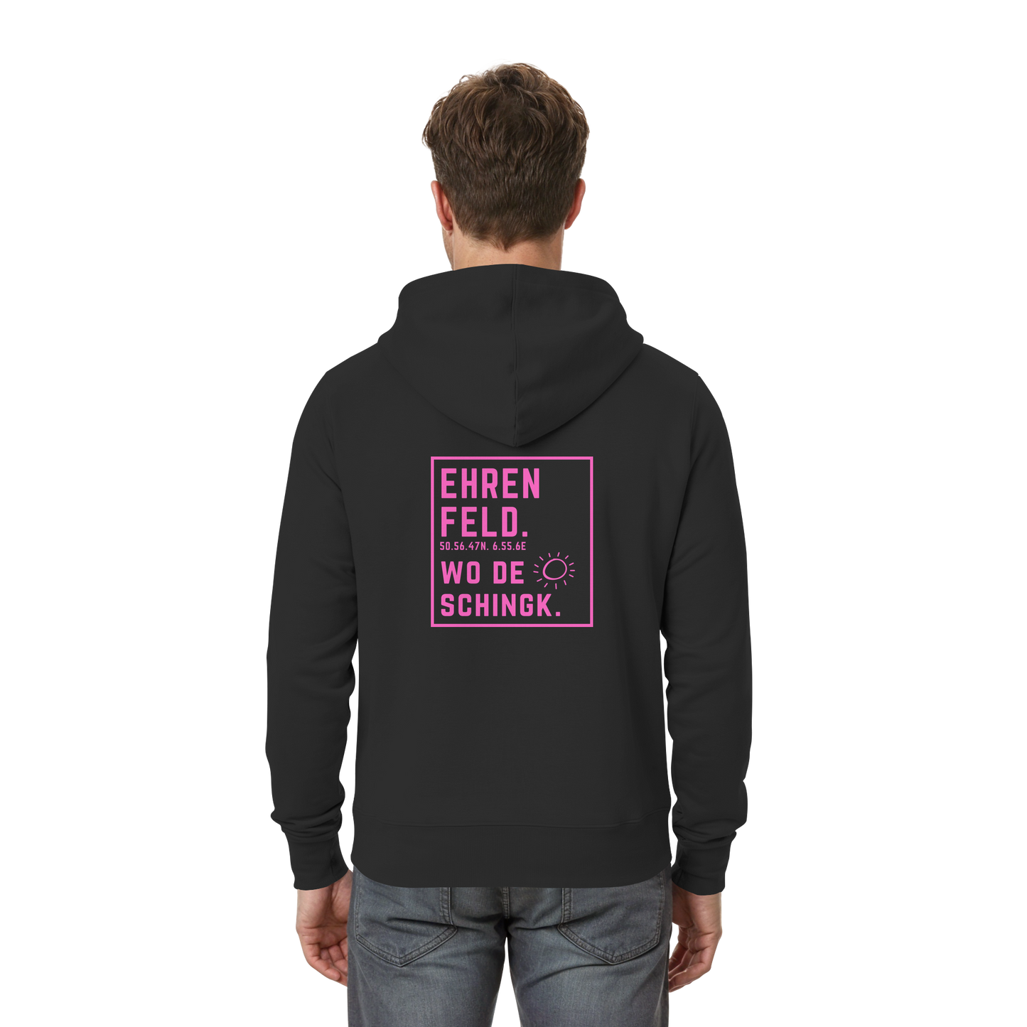 Wo de Sonn schingk - Ehrenfeld Druck Rücken  - Zipper