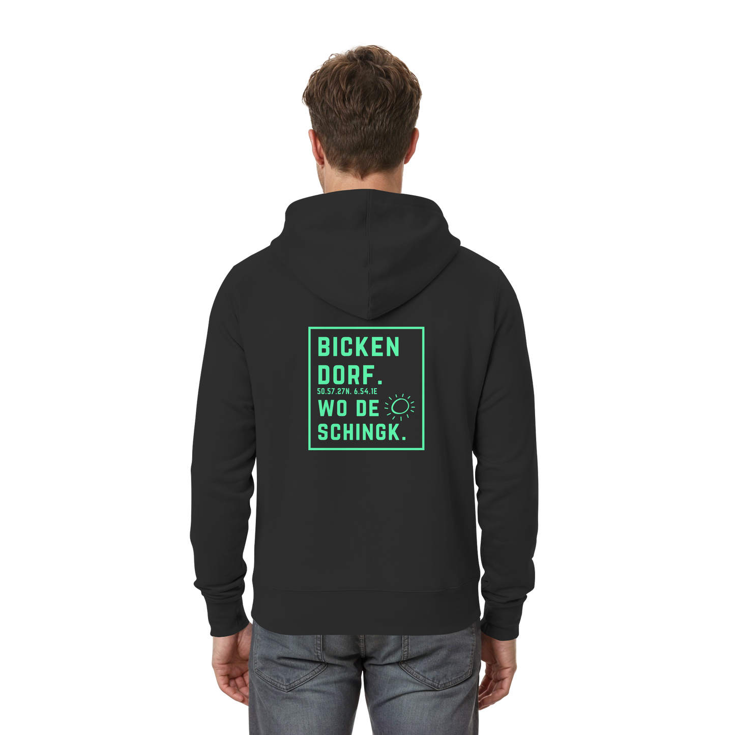 Wo de Sonn schingk - Bickendorf Druck Rücken - Zipper