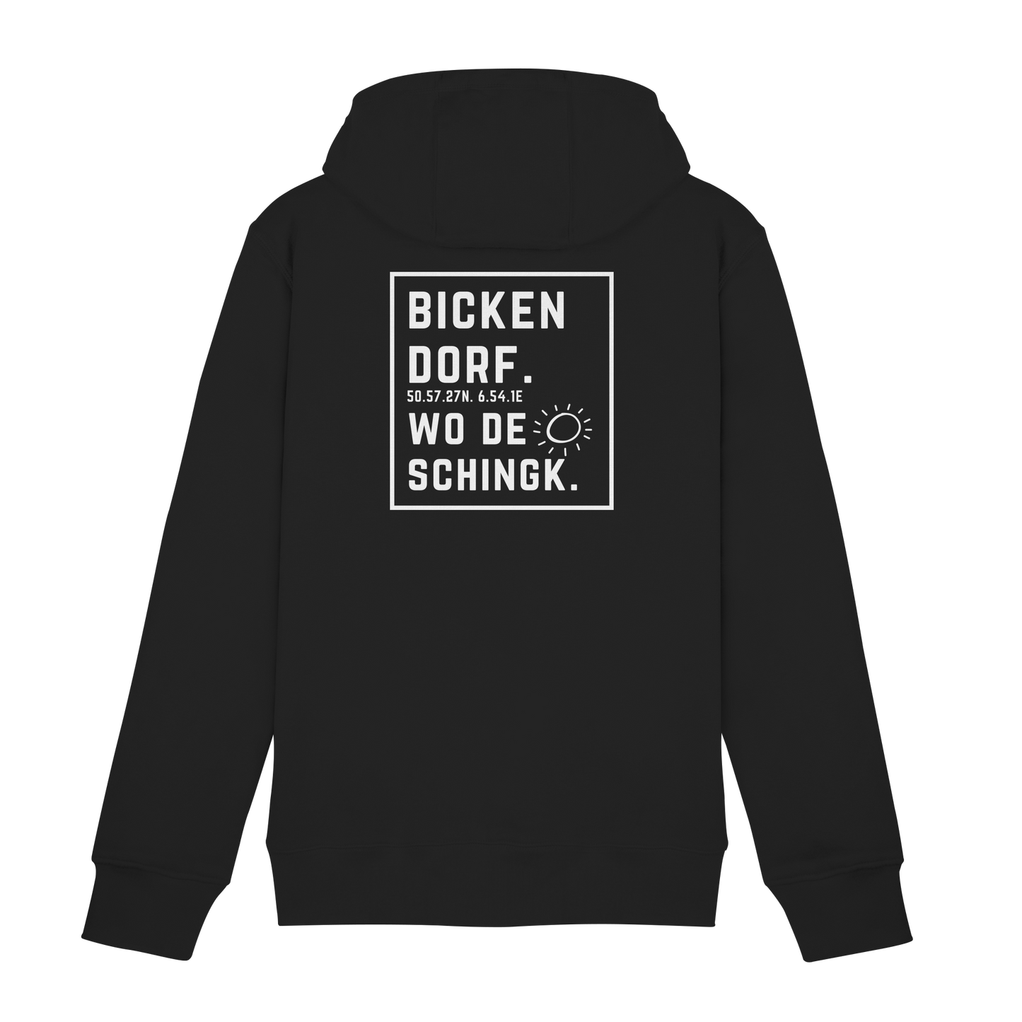 Wo de Sonn schingk - Bickendorf Druck Rücken - Zipper