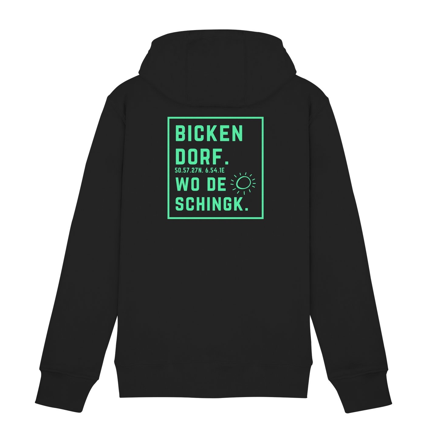 Wo de Sonn schingk - Bickendorf Druck Rücken - Zipper