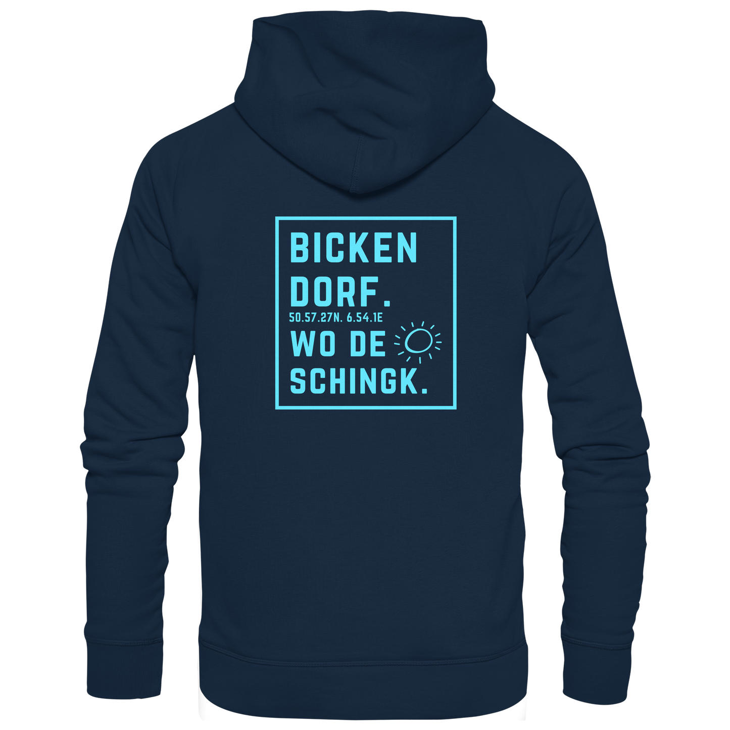 Wo de Sonn schingk - Bickendorf Druck Rücken - Zipper