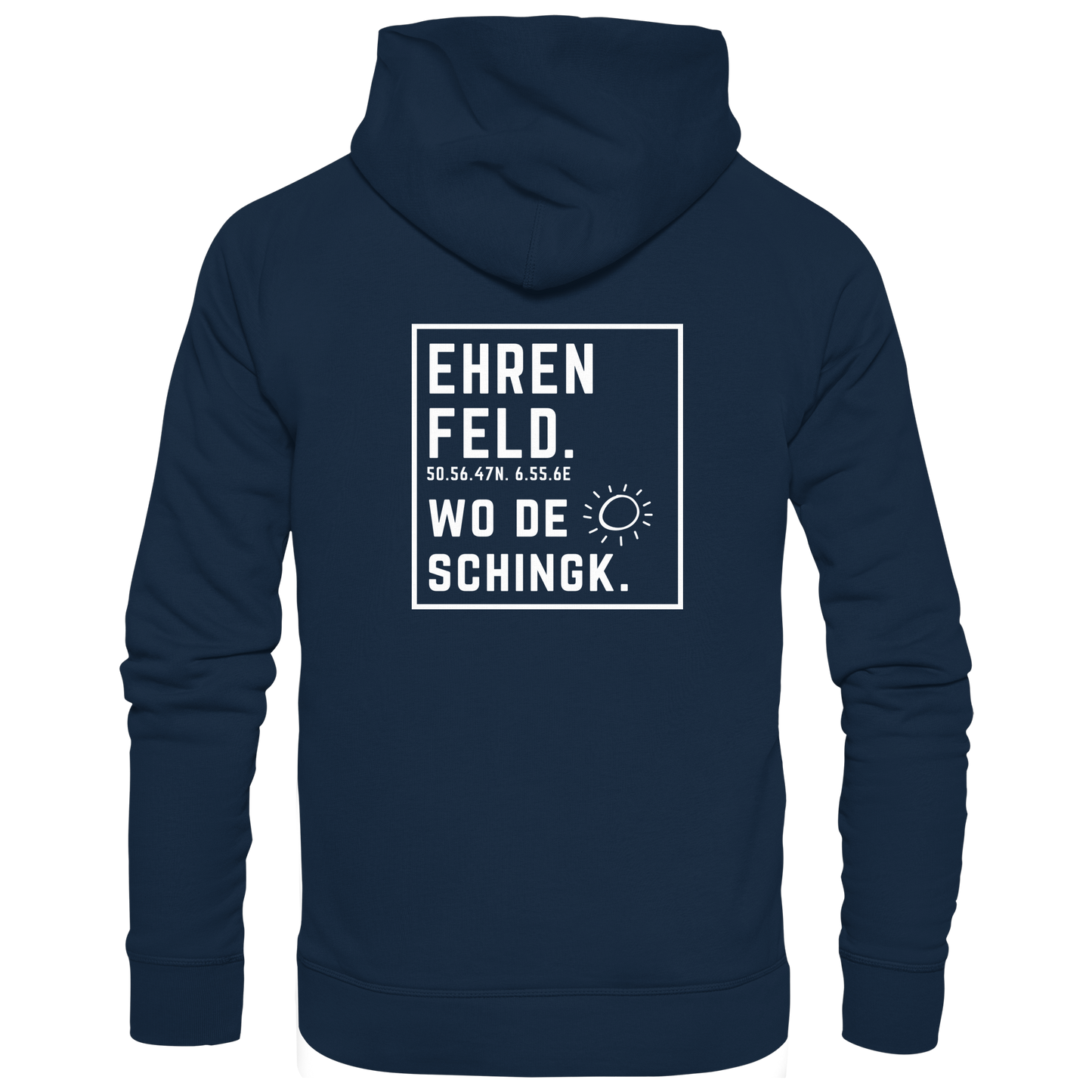 Wo de Sonn schingk - Ehrenfeld Druck Rücken  - Zipper