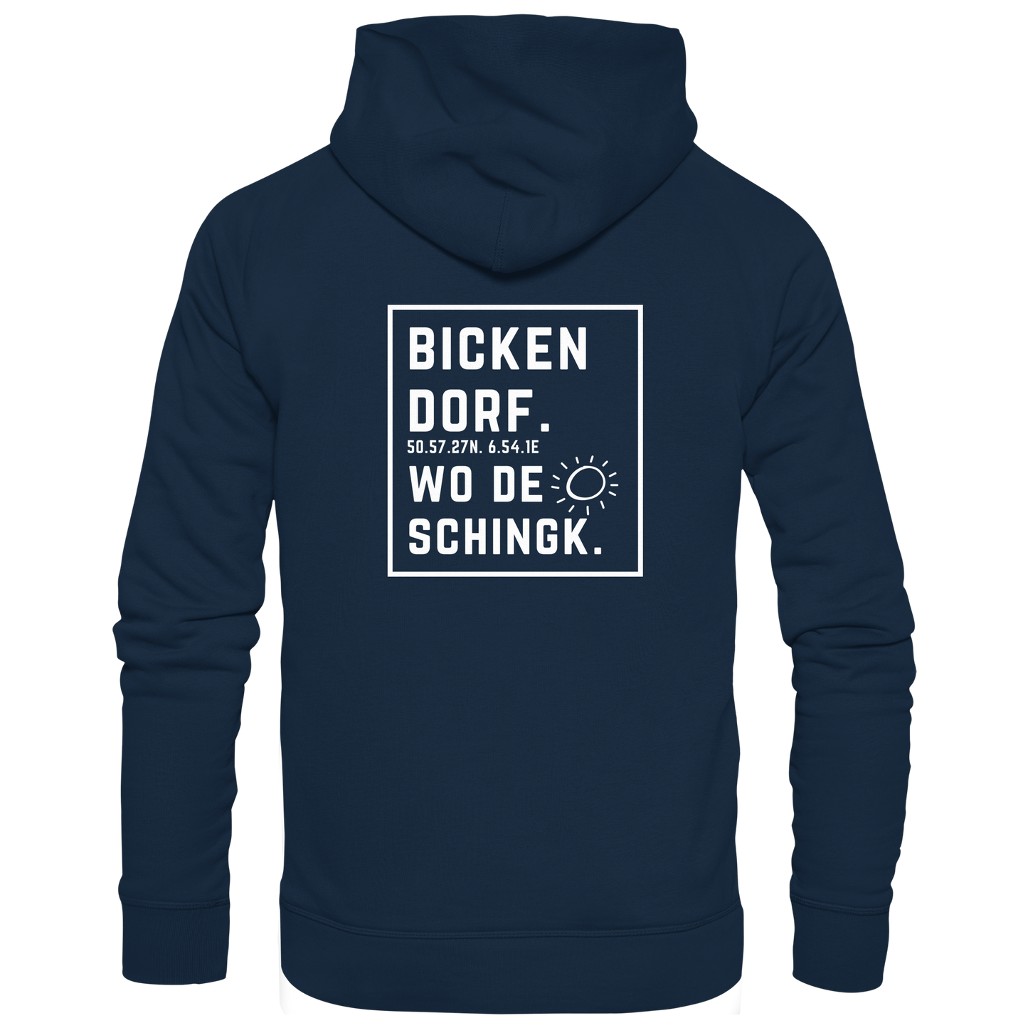 Wo de Sonn schingk - Bickendorf Druck Rücken - Zipper