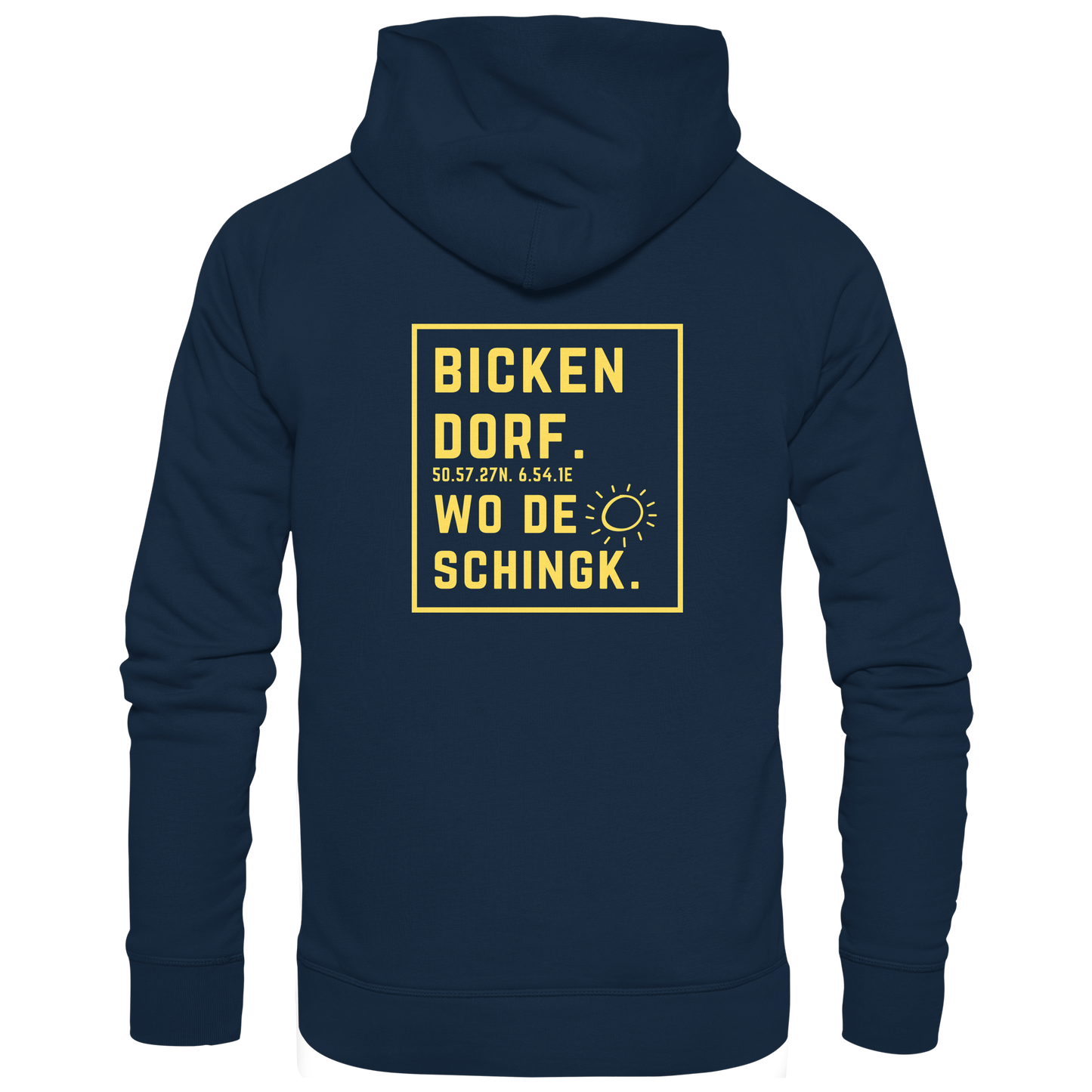Wo de Sonn schingk - Bickendorf Druck Rücken - Zipper