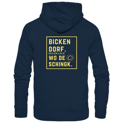 Wo de Sonn schingk - Bickendorf Druck Rücken - Zipper