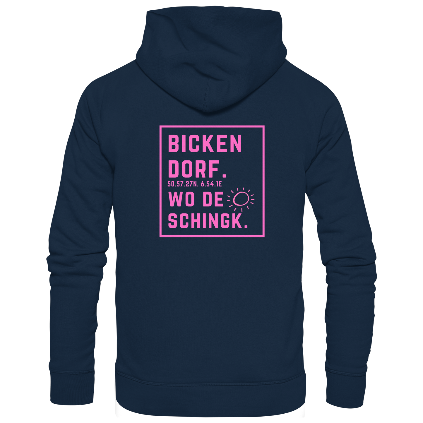 Wo de Sonn schingk - Bickendorf Druck Rücken - Zipper