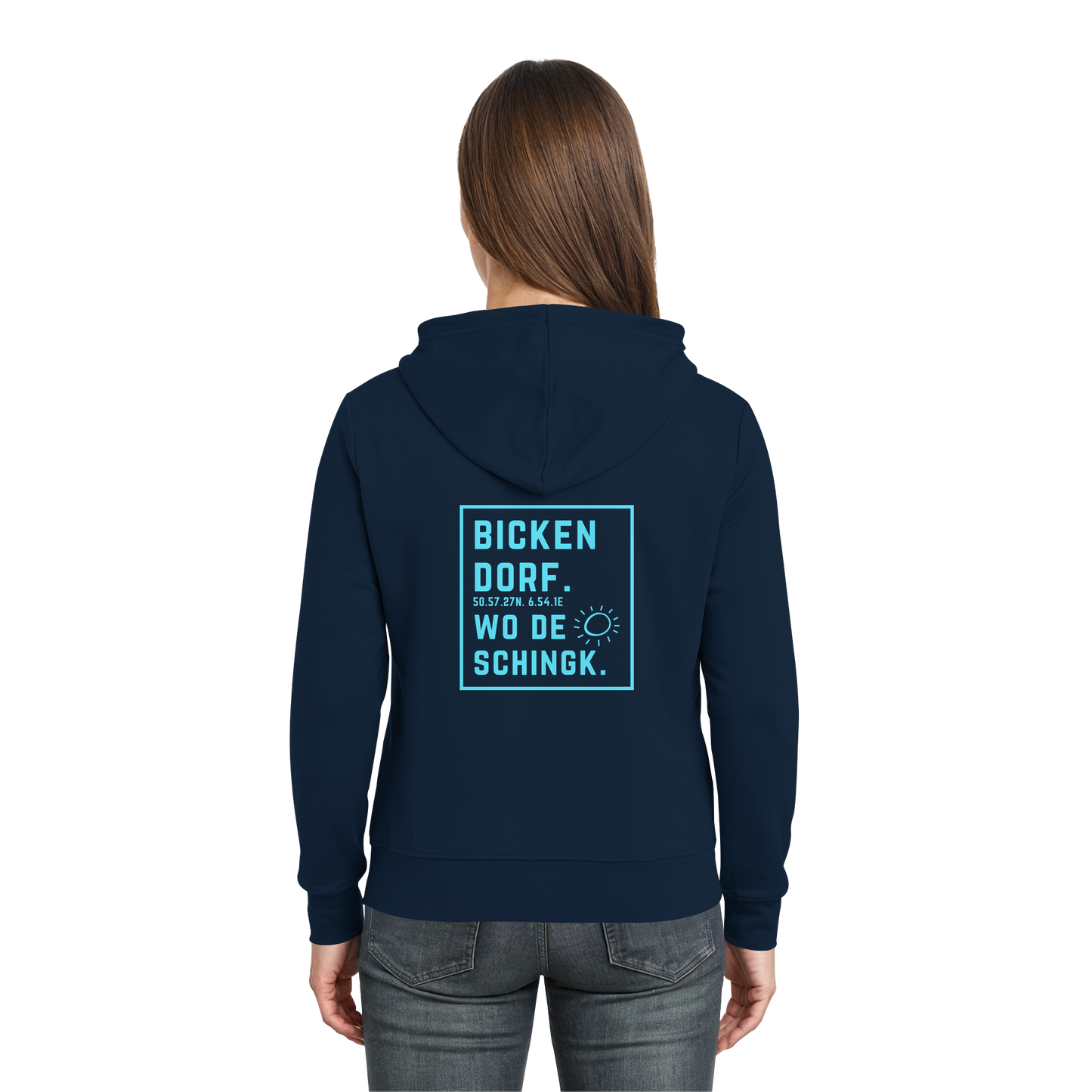 Wo de Sonn schingk - Bickendorf Druck Rücken - Zipper