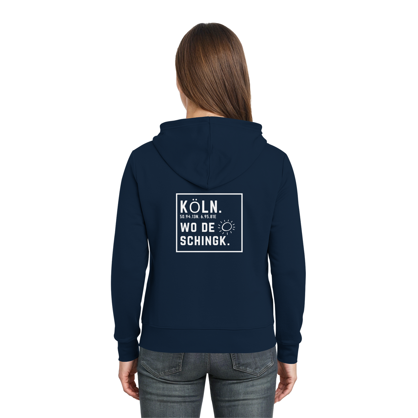 Wo de Sonn schingk - Köln Druck Rücken  - Zipper