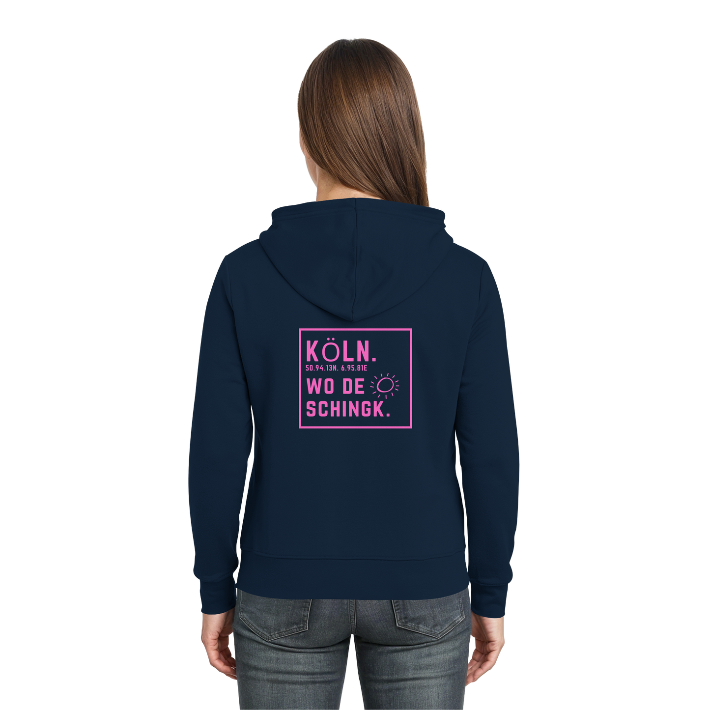 Wo de Sonn schingk - Köln Druck Rücken - Zipper