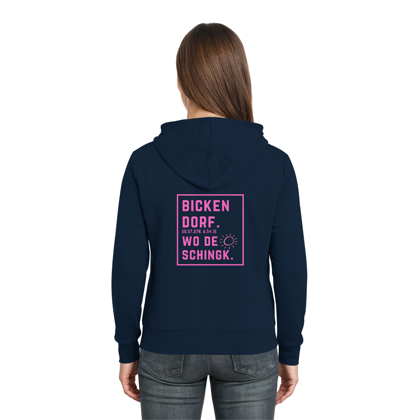 Wo de Sonn schingk - Bickendorf Druck Rücken - Zipper
