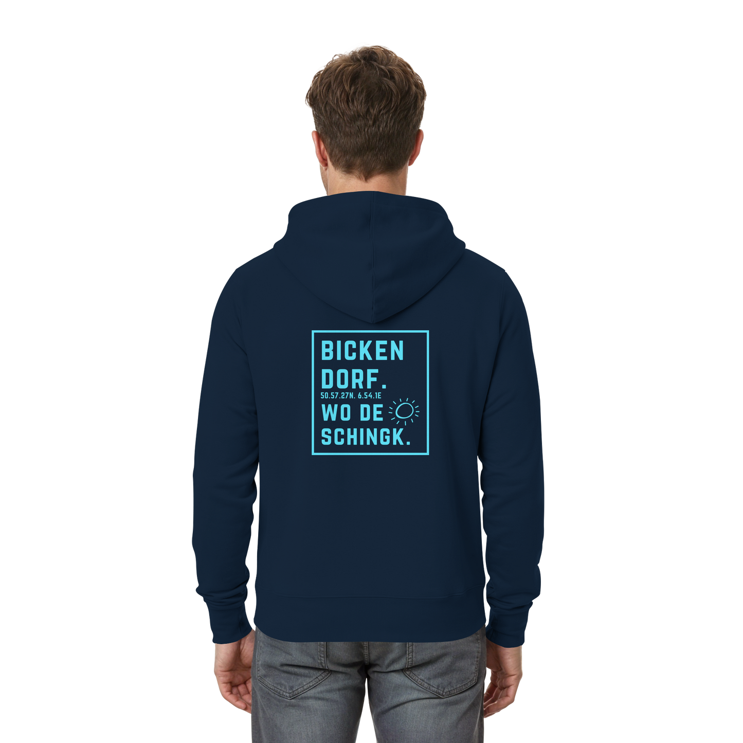 Wo de Sonn schingk - Bickendorf Druck Rücken - Zipper