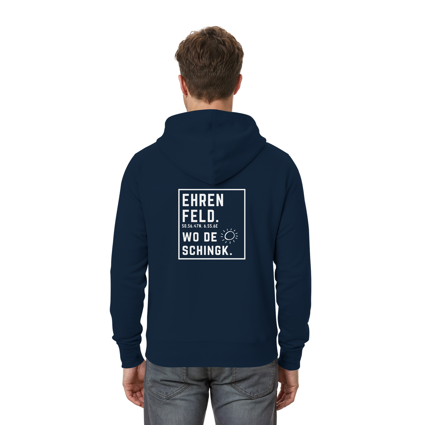 Wo de Sonn schingk - Ehrenfeld Druck Rücken  - Zipper