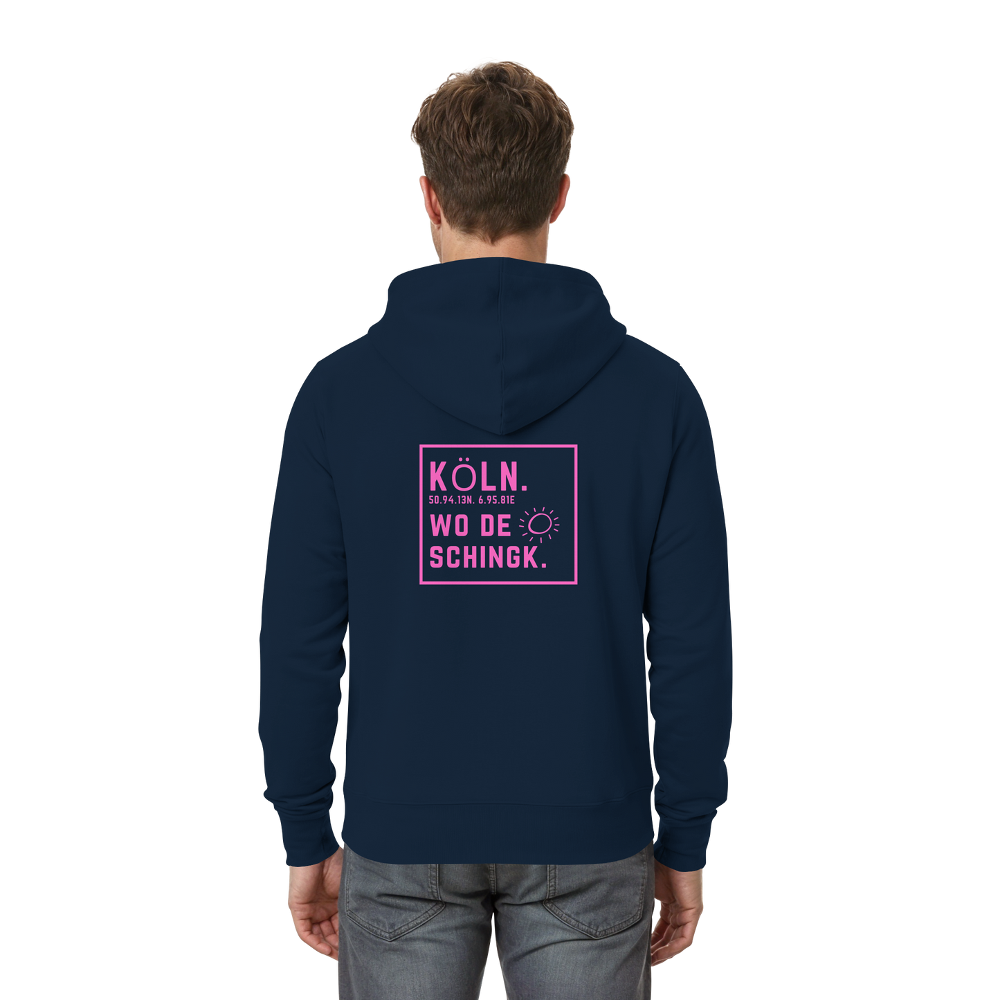 Wo de Sonn schingk - Köln Druck Rücken - Zipper