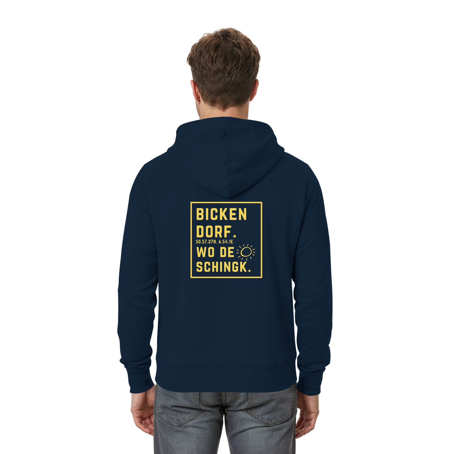 Wo de Sonn schingk - Bickendorf Druck Rücken - Zipper
