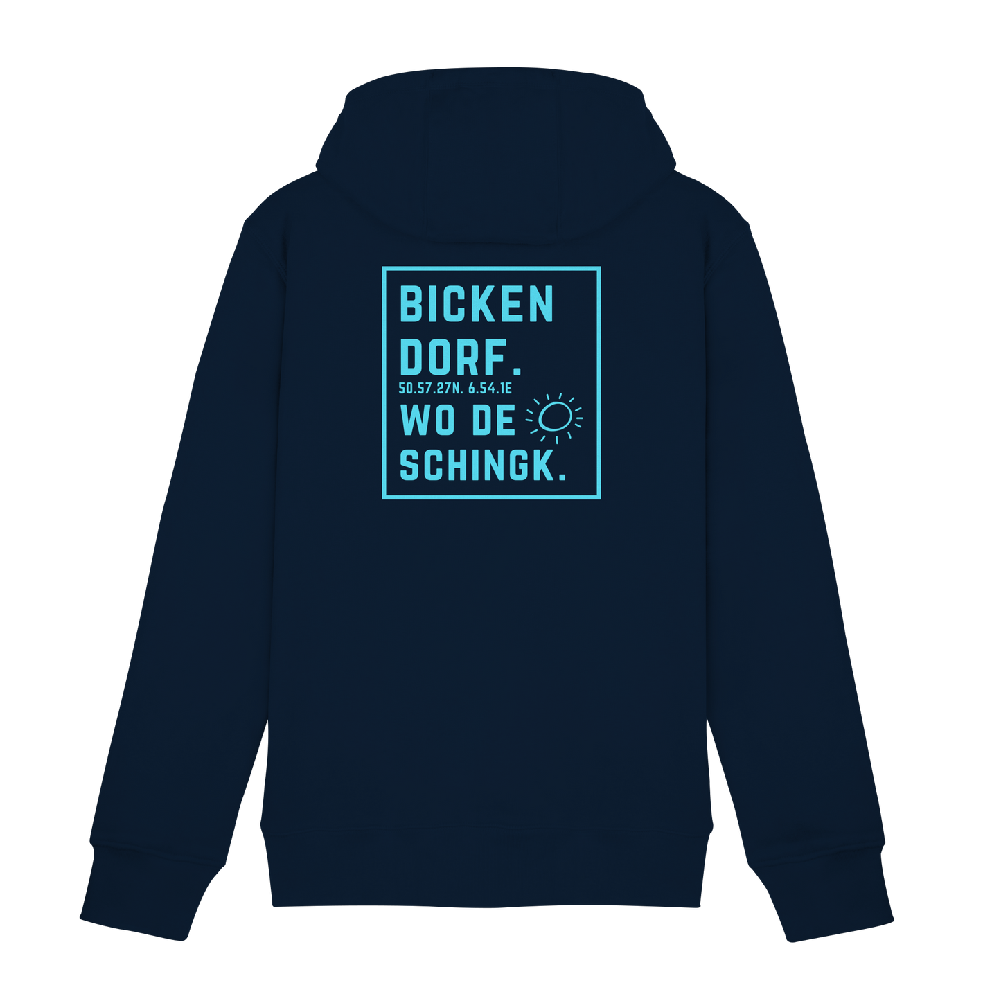 Wo de Sonn schingk - Bickendorf Druck Rücken - Zipper