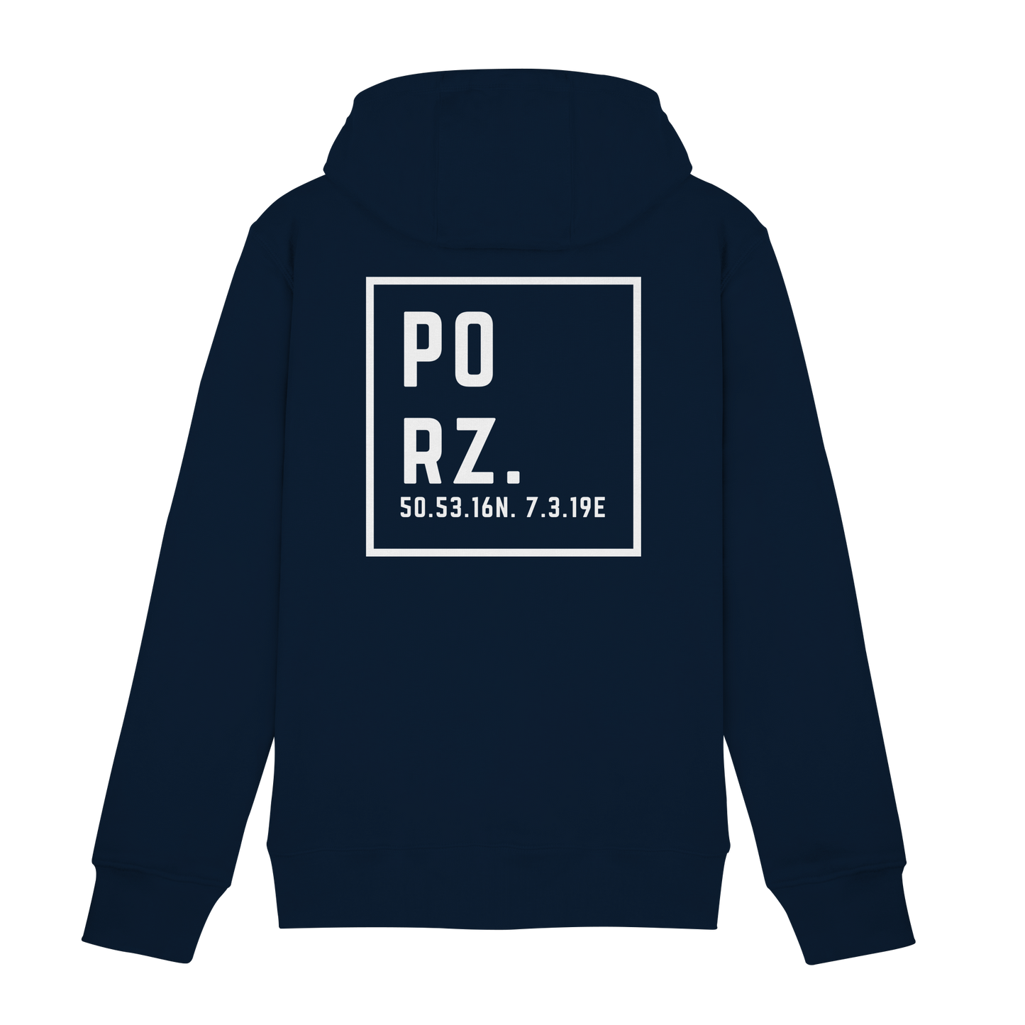 Porz Koordinaten (großer Druck Rücken) - Zipper