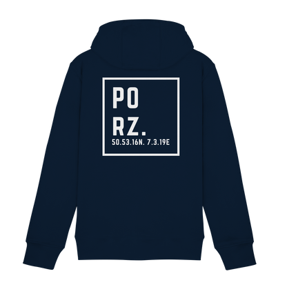Porz Koordinaten (großer Druck Rücken) - Zipper