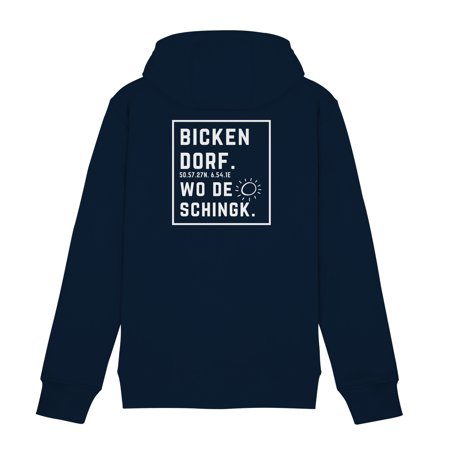 Wo de Sonn schingk - Bickendorf Druck Rücken - Zipper