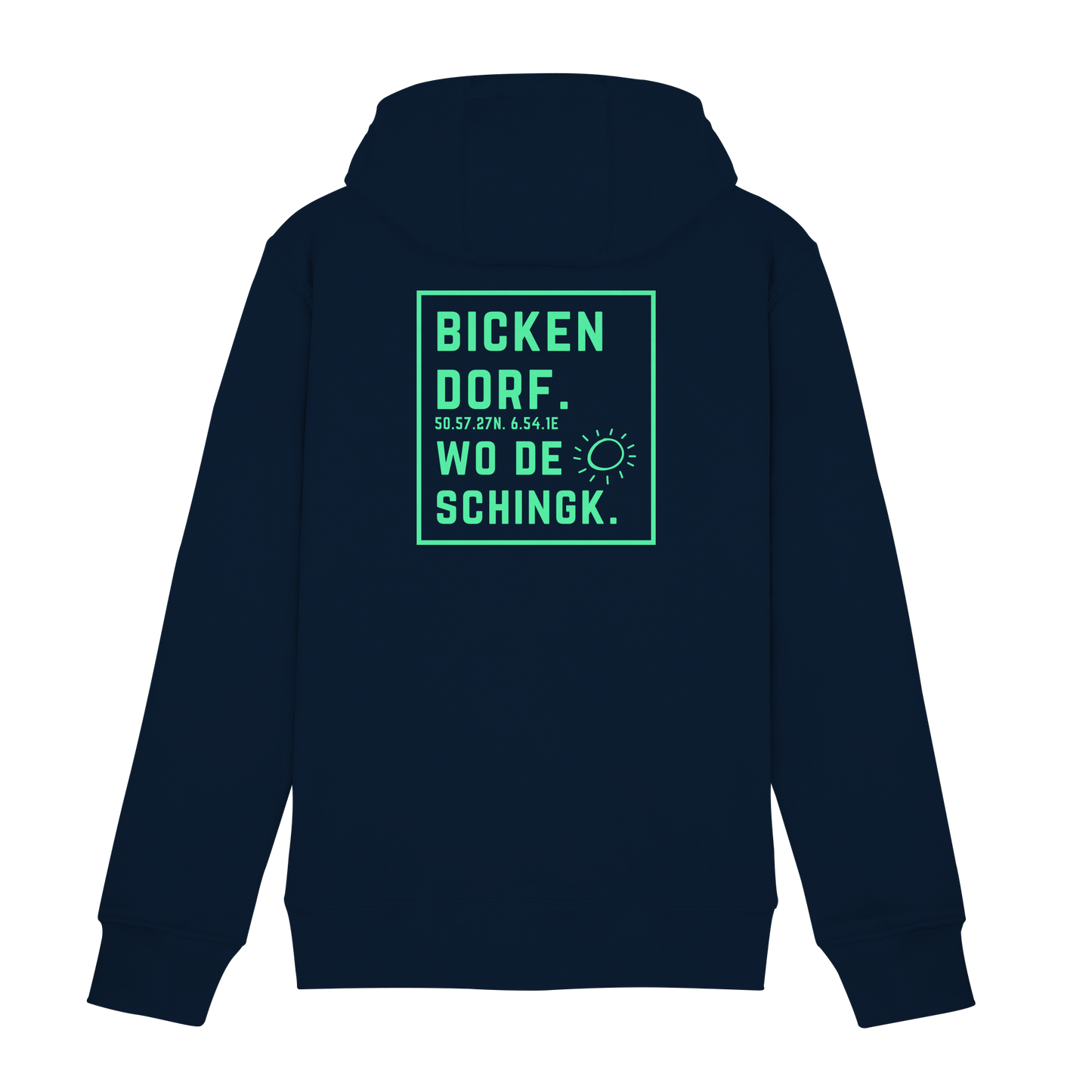 Wo de Sonn schingk - Bickendorf Druck Rücken - Zipper