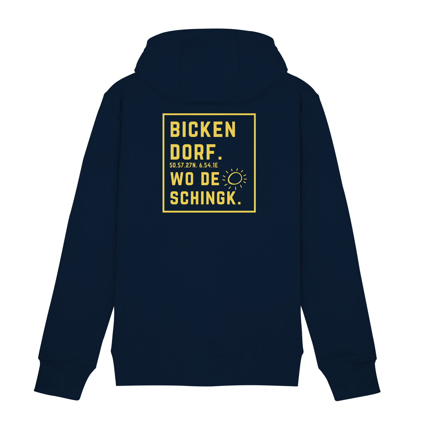 Wo de Sonn schingk - Bickendorf Druck Rücken - Zipper